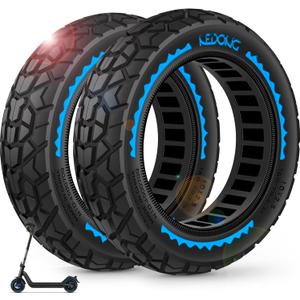 BANGTING 2PCS 60/70-6.5 Scooter Tire Tubeless - 10x2.50 Front or Rear Replacement Puncture-Proof Solid Tires, 10x2.50-6.5 Airless Off-Road Tire for Segway G30/G30D/G30LP/G30D II (Blue)