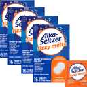 Alka-Seltzer Fizzy Melts, Dissolve on Tongue, No Water Needed, On-The-Go Dietary Supplement Antacid Tablets, for Relief of Occasional Heartburn and Acid Indigestion*, Orange Flavor, 64 Count