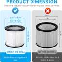 90398 Shop Vac Filters Replacement for Shop Vac Type AA Cartridge Filter 90398/118692, 9039800, 9039833(2 Pack), with 2 Foam Sleeve & 8 Pre-filter Bags