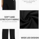 COPYLEAF Wide Leg Pants Woman High Waist Yoga Pants with Pockets Loose Stretch Dress Work Sweatpants Casual Lounge (Black, XL)