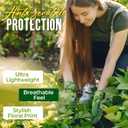 HANDLANDY Gardening Gloves for Women, Breathable Ladies Leather Garden Yard Gloves Best Gift for Gardeners