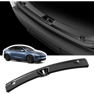 Rear Bumper Trunk Sill Guard Bumper Protection with Easy Glide Sliding Grooves for 2025/2026 Tesla Model Y Juniper Accessories, with Tesla Model Y Juniper 2025 2026 Refresh