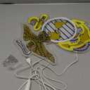 Military-themed Neon Lights Veteran Neon Signs Wall Decor for Man Cave Bedroom Bar Army Themed Gift Art for Christmas Party-13.6612.6 IN-USB Powered-Acrylic (Yellow:Marine)