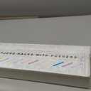 Mahjong Racks with Pushers 4PCS Set Majiang Tile Holder Acrylic Mahjong Racks Accessories and Gifts (Bling Blue)