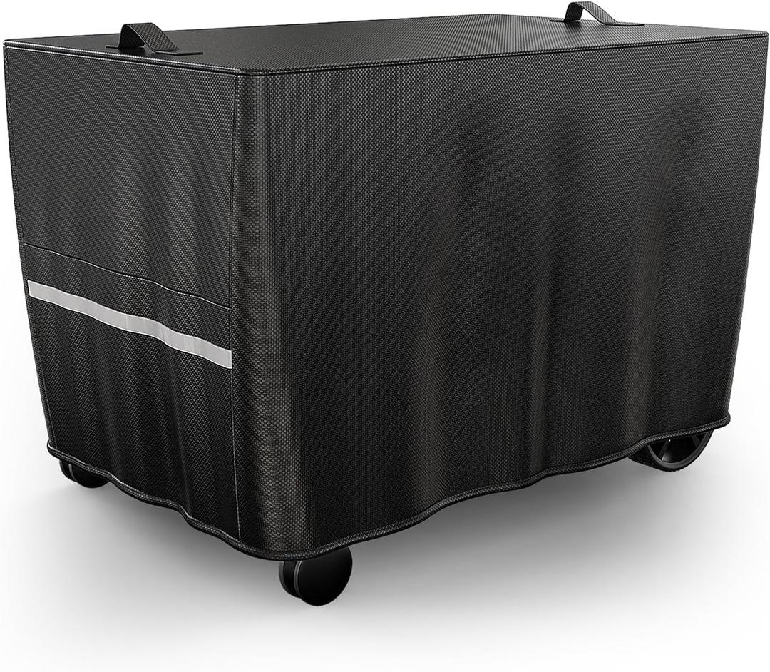 Pizza Oven Cart Table Cover, Outdoor Grill Table Cover, Universal Waterproof Patio BBQ Grill Cart Stand-53 X 25 X 32 Inch, Prep Table Cover for Keter Unity XL Portable Outdoor (BLACK)