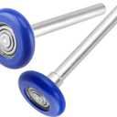 30 Pack 1.8 Inch Nylon Garage Door Rollers 4.7 Inch Stem, Blue Quiet Sealed Garage Door Roller, 6200ZZ Double Seals Precision Bearings for Garage Track Replacement