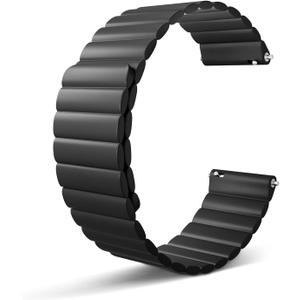 Magnetic Watch Band, Silicone Watch Strap 20mm 22mm Smartwatch Bands, Quick Release Wristband Adjustable Magnetic Closure Women Men Watch Belt Compatible with Galaxy Gear S2 S3 GT2 Fenix 5S Plus