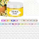 PeacePeo 72 Pcs Plastic Jars, 4 OZ Plastic Jars with White Lids Round Clear Storage Containers Jar Leak Proof Slime Containers with Lids for Travel Refillable Slime Storage Jar for Beauty Product