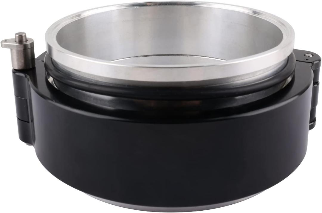 Aluminum Quick Release V-Band Clamp,2"/51mm Intake Intercooler Pipe Clamp,Intake Intercooler Pipe Throttle Union Sleeve(Black)