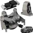 3Pcs Engine Transmission Mount Kit for Nissan Rogue 1.5L 2021 2022 2023 2024,Automatic CVT Trans- Side Engine Motor Rear Lower Torque Rod Mount #11220-6RC1A,11360-6RC0A,11360-6RC5B