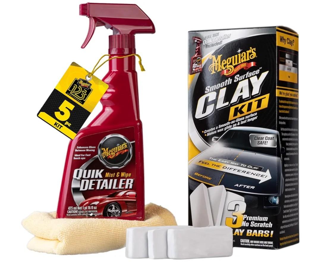 Meguiar's G191700 Smooth Surface Clay Kit, Safe and Easy Car Claying for Smooth as Glass Finish