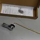 Hibbent Universal Metal Front Mount Toilet Handle Replacement Kit, Brass Toilet Flush Tank Lever with Stainless Steel Flapper Chains for Most Toilets, Chrome