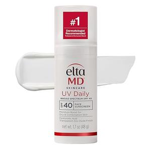 EltaMD UV Daily SPF 40 Face Sunscreen Moisturizer with Zinc Oxide, Daily Face Moisturizer with SPF, Sunscreen, For Dry Skin 1.7 oz Pump