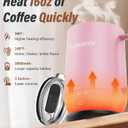 Supsonic - 16oz Self Heating Coffee Mug, Smart Heated Coffee Mug Faster Direct-Contact Heating Up to 149F, Coffee Mug Warmer Set with Auto Shut-Off - Gifts for Men Women | S2