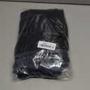 HBQ Women Two Piece Outfit Ribbed Short Sleeve V Neck Polo Top and Flare Pants Casual Lounge Sets Tracksuit (Medium, Black)