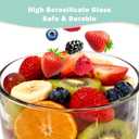 KEINVE Trifle Bowl with Lids, 97oz Glass Serving Bowls, BPA-Free Borosilicate Salad & Fruit Bowls, Airtight Food Storage Containers, Ideal for Layered Desserts & Holiday Parties