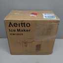 Aeitto Ice Maker Countertop 26lbs/24H, Ice Machine 8 Ice Cubes Ready in 6 Mins, 2 Sizes of Bullet Ice Portable Ice Makers with Basket & Scoop, Auto Self-Cleaning for Home/Kitchen/Office Stainless