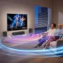 Center Channel Speakers Sound Bar, Dolby Digital Plus, 110W Sound Bar for Smart TV, Bluetooth/ARC/Opt/AUX, Home Theater Surround Sound System