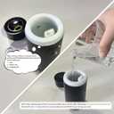 HODEMI Car Diffuser with Auto Start-Stop, Cool Mist Portable Mini Humidifier with Memory Function,Battery-Powered Oil Diffuser with 8-Color Ambient Ligh for Car, Home, Office, and Travel (White)