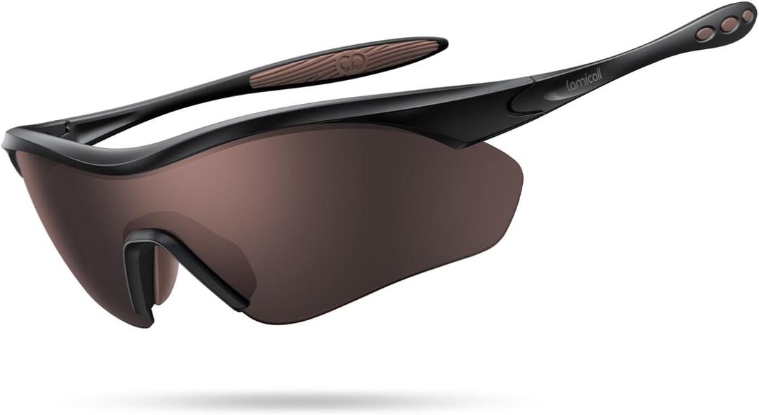 Lamicall 22g Polarized Sports Sunglasses - UV400 Protection Men Women Sun Glasses for Driving Running Cycling Baseball Golf