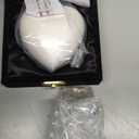 White Cremation Urn for Ashes Keepsake Heart Urn with Black Box and Brass Stand Mini urn for Your Loved one Adult & Funeral Burial for Adults and Infants
