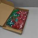 Sureio 24 Pack LED Light up Christmas Necklaces Xmas Party Favors Christmas Glow Necklace Holiday Light up Necklace LED Accessories for Stocking Stuffers Novelty Gifts Decorations, Red Green (Bulb)