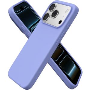 ORNARTO Compatible with iPhone 17 Pro Case, Slim Liquid Silicone 4 Layers Full Covered Soft Gel Rubber Shockproof Protective Phone Case with Anti-Scratch Microfiber Lining-Ice Blue