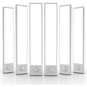 6 Pack Under Cabinet Lighting Wireless, 40 LED Rechargeable Battery Motion Sensor Light Indoor, Stick On Magnetic Closet Lights, Under Counter Lights for Kitchen, Stairs, White 10 in
