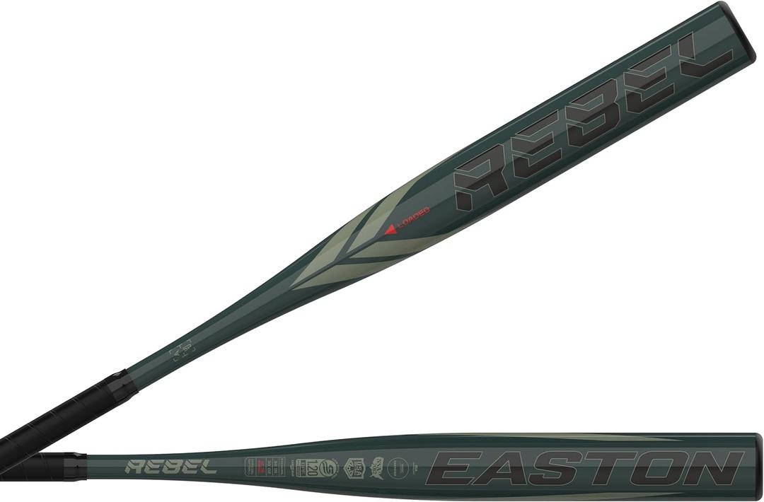 Easton | Rebel Slowpitch Softball Bat | Approved for Play on All Fields | Loaded | 12" Barrel, 34" / 28 oz.