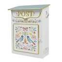Z² BellaDecor Vintage Wall Mount Mailboxes for Outside House Decor, White, The mail boxes for house outside are Height 12.2 inch, Width 8.9 Inch