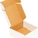 Wonfer Corrugated Mailer, Pack of 50, Small Shipping Box, White Box (5X5X2)