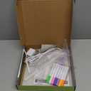 LED Note Board with Colors, Includes Adapter, 13"x10" 4 Modes Led Drawing Board for Kids with Stand, Light Up Dry Erase Board with 7 Markers Soft Cloth, Hanging Chain Christmas Trend Gift (7.9"X7.9")