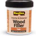 Rustins AWOOT250 Acrylic Wood Filler, Teak, 400g- Multi-Purpose Wood Repair Compound for Cracks, Gaps, & Surface Imperfections Quick-Drying, Sandable, & Paintable for Interior & Exterior Use