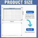 Lincia Double Sided Magnetic Maintenance Task Whiteboard 36 x 24 Inch