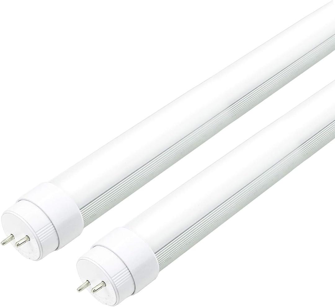 F15T8 LED Tube Light,7W 18inch/18 Length, 5000K Daylight White, T8 LED Replacement Tube Light, Rotatable End Caps,Frosted Cover, 85-265VAC (120V 2Pack)