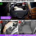 TKYZ Large Dog Car Seat,PU Leather Back Seat Extender for Dogs,Waterproof Dog Seat Cover for Backseat, Pet Bed for Car Hammock