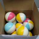 Jerify 24 Pcs Mini Beach Stress Balls 2.5 Inch Foam PU Relief Stress Ball Mini Rainbow Blow Up Beach Balls Toys for Girls Boys Birthday Beach Hawaiian Party Favors Summer Water Games (Bright Color)