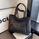 Puffer Tote Bag for Women, Lightweight Tote Handbag with Compartments, Quilted Shoulder Bag for Work Travel Sport (02-style 2)