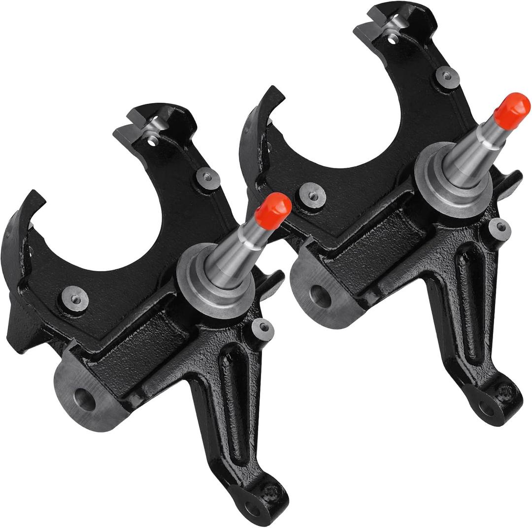 3" Drop Spindles Lowering Spindle RWD for Chevrolet Chevy C10 1973-1986, C10 Suburban 1973-1986, R1500 Suburban 1989-1991, For GMC C1500 & Suburban 1979-1986 (FIT 1.25" Rotors 2WD ONLY)