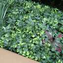 Artificial Grass Wall Panels, 20"x20" 6pcs Greenery Backdrop with Mint Plant Leaves, UV-Anti Fake Greenery Plant Boxwood Panels for Privacy Fence Screen, Outdoor Green Wall Decor for Patio Garden
