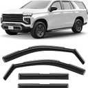 CLIM ART in-Channel Incredibly Durable Rain Guards for Chevrolet Tahoe 2021-2025, Original Window Deflectors, Vent Window Visors Deflector, 4 pcs. - 621144