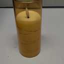 Raycare Flameless Candle with Remote Timer – 4 Flickering Acrylic Battery Operated LED Pillar Candles with Embedded Star String for Christmas, Home Decor, and as a Gift(Glod)