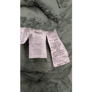 Bedsure Tufted Boho Comforter Set Queen Size - Green Boho Bed Set, GentleSoft 3 Pieces Farmhouse Shabby Chic Embroidery Bedding, Gifts for Woman, Soft Jacquard Queen Comforter for All Seasons (14 - Green - Elegant)