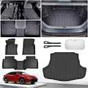 Floor Mats for Toyota Camry 2018-2022 2023 2024 (Not for Hybrid or AWD), All Weather Protection Custom Floor Mats Trunk Cargo and Car Windshield Cover Set Car Accessories,Car Floor Liners Set