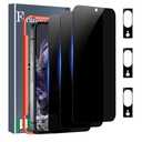 Ferilinso 3 Pack Privacy Screen Protector for Google Pixel 8 with 3 Pack Tempered Glass Camera Lens Protector Accessories Phone Case Friendly Protector de Pantalla for Google Pixel 8