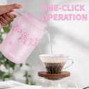 40.5 oz Thermal Coffee Carafe, Stainless Steel Insulated Carafe, Vacuum Thermal Pot with Leak-Proof Lid, Keeping Hot Cold Coffee, Tea, Beverage, Used at Office, Home, Picnic (Pink Sakura)