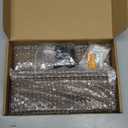 Key Holder for Wall, Decorative Key and Mail Holder with Shelf Has Large Key Hooks for Bags, Coats  Paulownia Wood Key Hanger with Mounting Hardware (9.8W x 6.7H x 4.2D) (Brown)