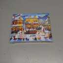 Winter Holiday Scene Jigsaw Puzzle 1000 Pieces for Adults, Colorful Christmas Village Snow Landscape, Family Entertainment