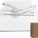 BIOWEAVES 100% Organic Cotton Sheets, 300 Thread Count 4-Piece GOTS Certified Bed Sheet Set Fits Mattress Upto 17" Deep Pocket, Soft & Silky Sateen Weave (Queen, White)