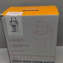 Tastyle Single Serve One Cup Coffee Maker, for K Cups and Grounds, Mini Coffee Maker with Portable Handle, 6 to 12 Oz Brew Size, for Travel, Camping, Office, RV and Dorm, 120V, White and Brown